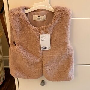H&M Blush Faux Fur Vest